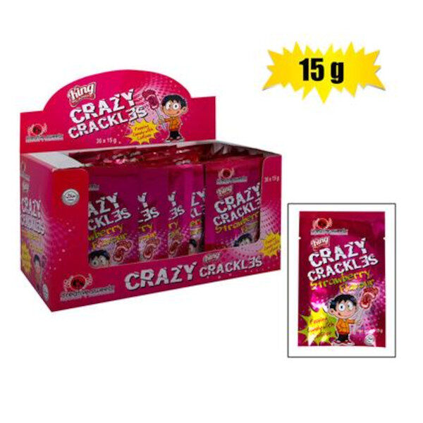 Sweet Candy Crazy Crackles Strawberry 15G