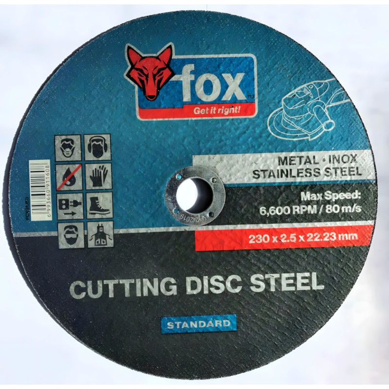 Abrasive Fox Cut Steel 230x2.5mm Standard Duty (5 Piece)