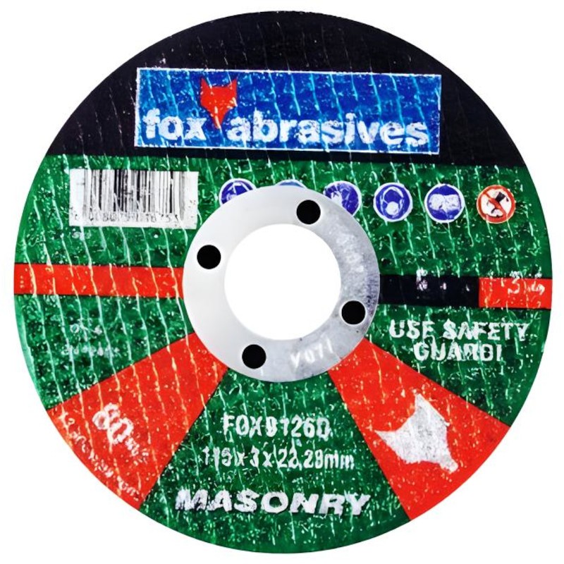 Abrasive Fox Cutoff Mason 115x3.0mm (5 Piece)