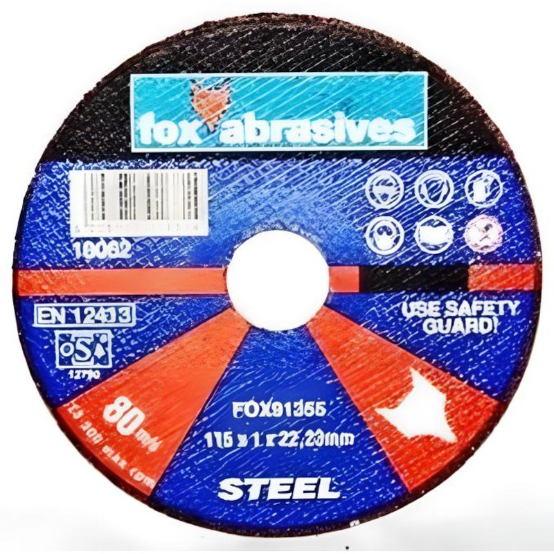 Abrasive Fox Cutoff Steel 115x1.0mm Pro (10 Piece)