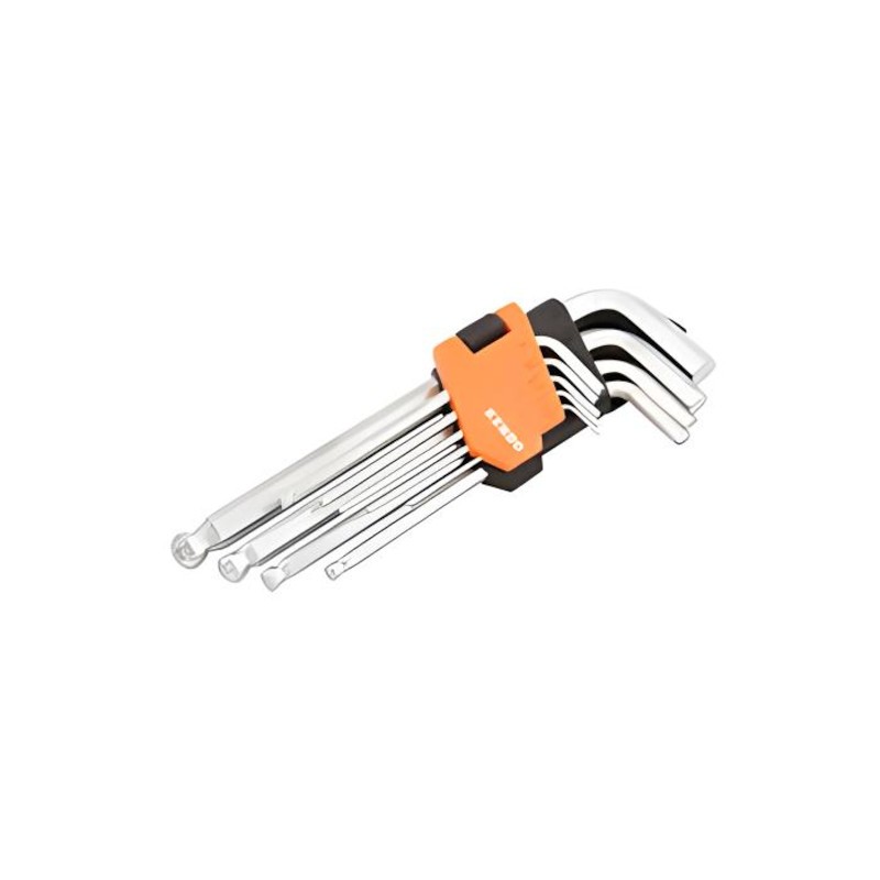 Kendo- Allen Key Ball 9pc Hex Set Long Arm