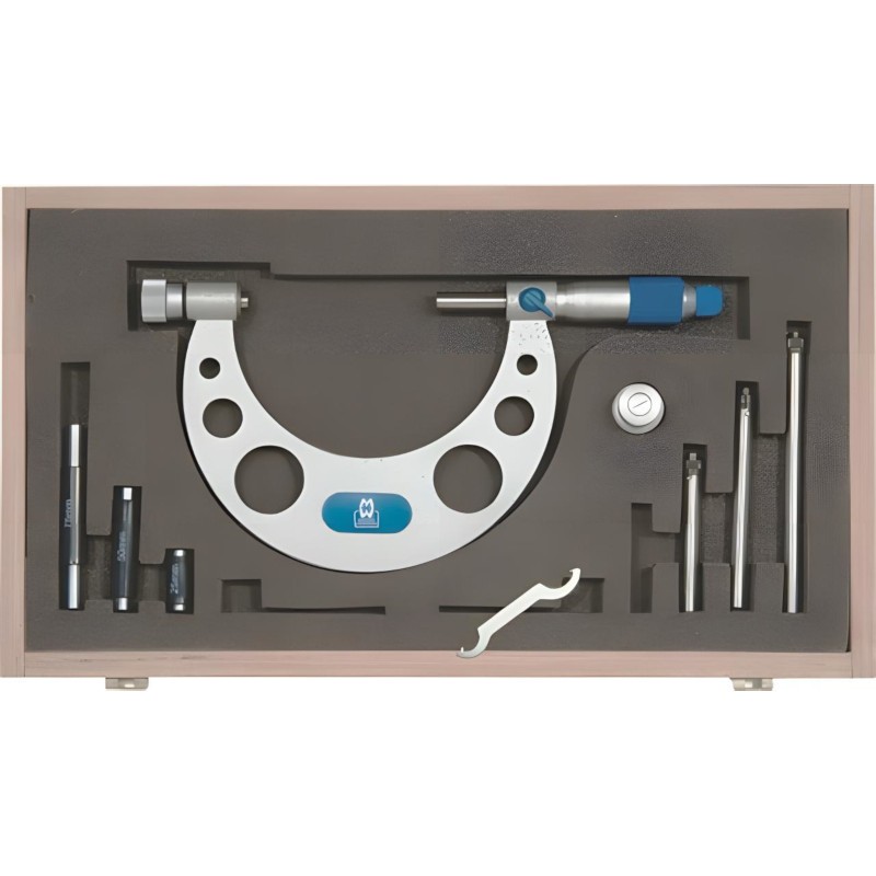 M&W Micrometer With Anvils 0-150mm x.01mm
