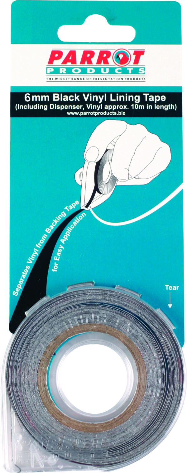 Vinyl Lining Tape (10 Meters - 6mm - Black)