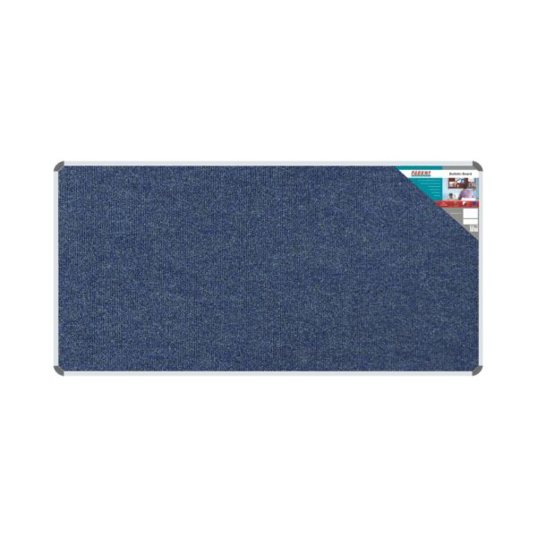 Bulletin Board Ribbed Aluminium Frame (1800x900mm - Denim)