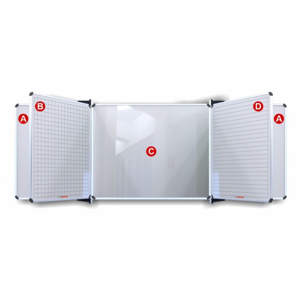 Educational Board Magnetic Whiteboard (1220*1210 - Swing Leaf - Option B)