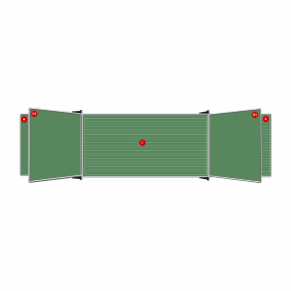 Educational Board Non-Magnetic Chalkboard (1220*1210 - Swing Leaf - Option B)