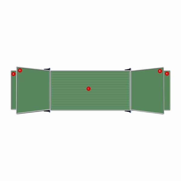 Educational Board Non-Magnetic Chalkboard (2420*1220 - Lines - Centre Panel - Option C)