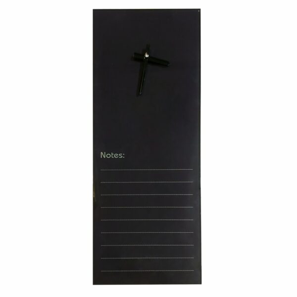 Glass Clock With Notes (200 x 580mm - Black)