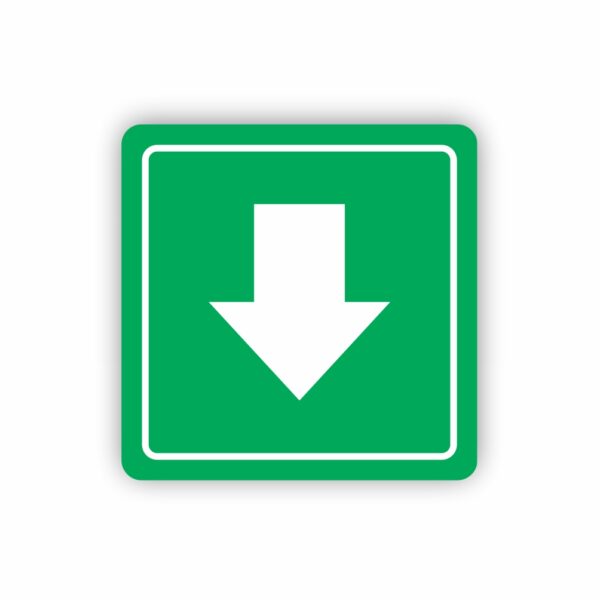 Green Arrow Symbolic Sign - Printed on White ACP (150 x 150mm)