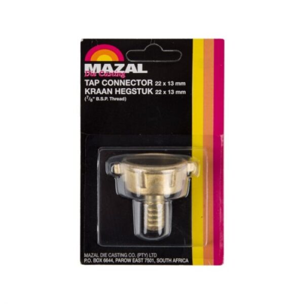TAP CONNECTOR 22X13MM - 7/8 INCH B.S.P. THREAD