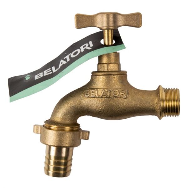 TAP BRASS HOSE BIB H/DUTY BELATORI 15MMX3/4INCH