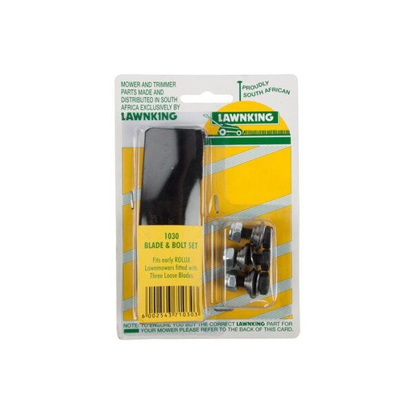 LAWNKING L/MOWER BLADES 3 AND BOLTS ROLUX