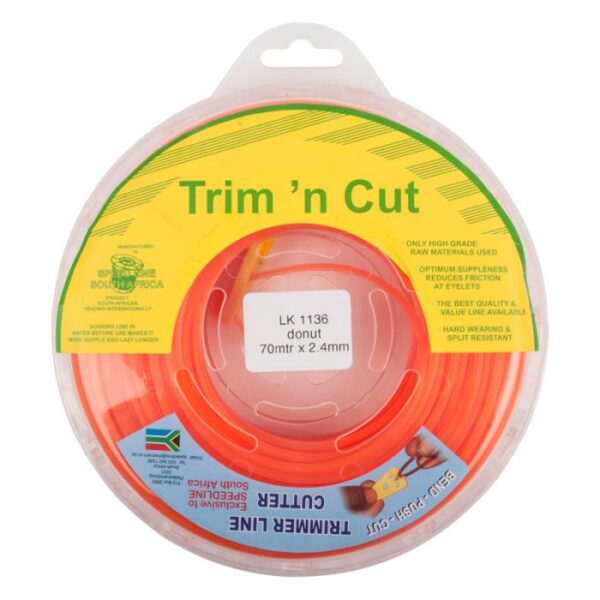 TRIM N CUT TRIMMER LINE 2.4MM 70M SQ DONUT
