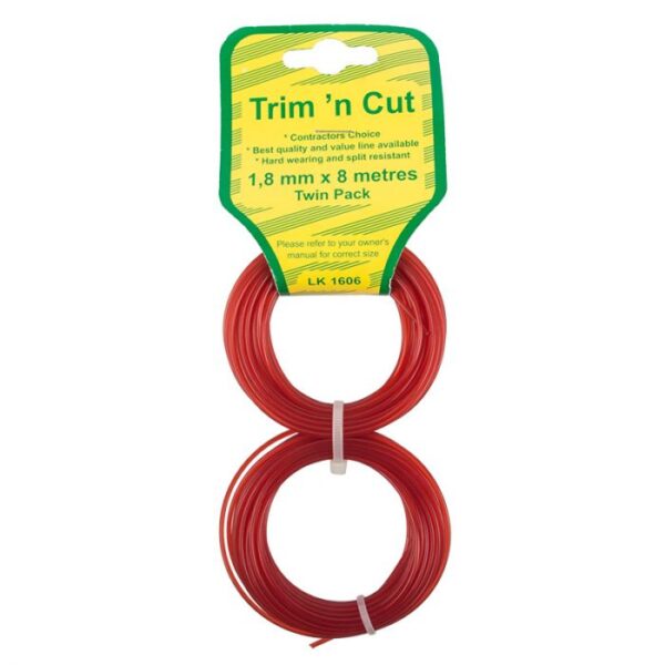 TRIM N CUT TRIMMER LINE 1.8MM 8MT TWIN PK