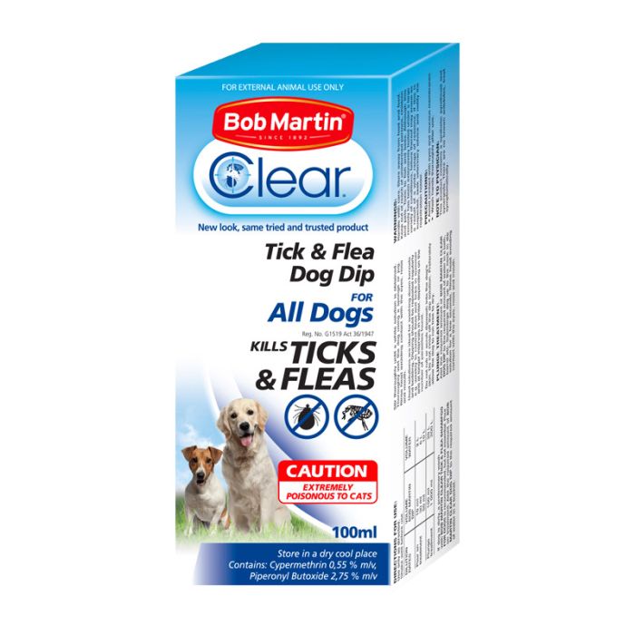 BOB MARTIN PET TICK & FLEA DOG DIP 100ML