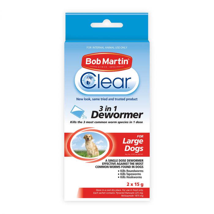 BOB MARTIN PET 3IN1 DEWORMER LARGE DOG 15G