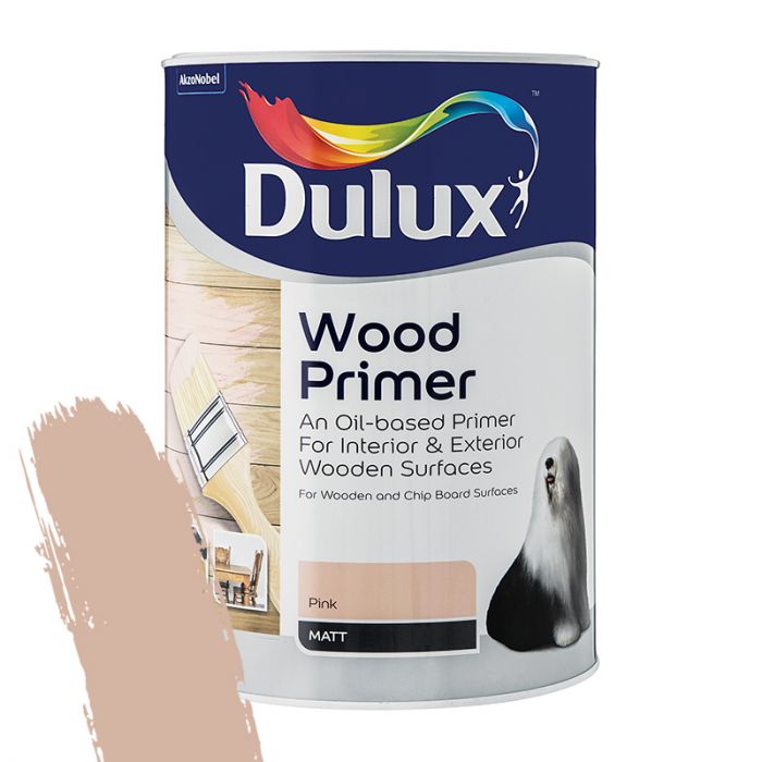 DULUX WOOD PRIMER PINK 5L