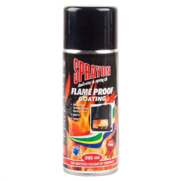 SPRAYON ULTRA HIGH TEMP SPRAY BLACK 350ML