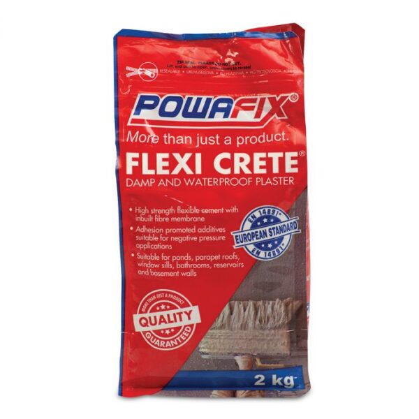 POWAFIX FLEXI CRETE DAMP & WATERPROOF PLASTER 2KG