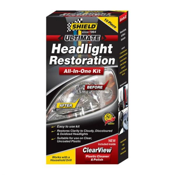 SHIELD HEADLIGHT RESTORATION KIT (10PIECE)