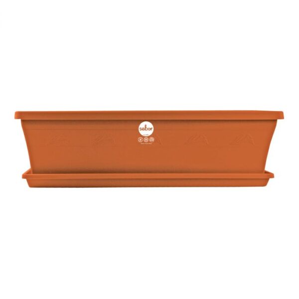 SEBOR SILL PLANTER & SAUCER SET 50CM TERRA