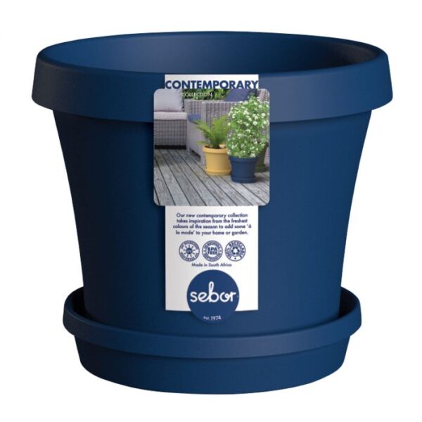 SEBOR SUPPOT & SAUCER SET 30CM CLASSIC BLUE