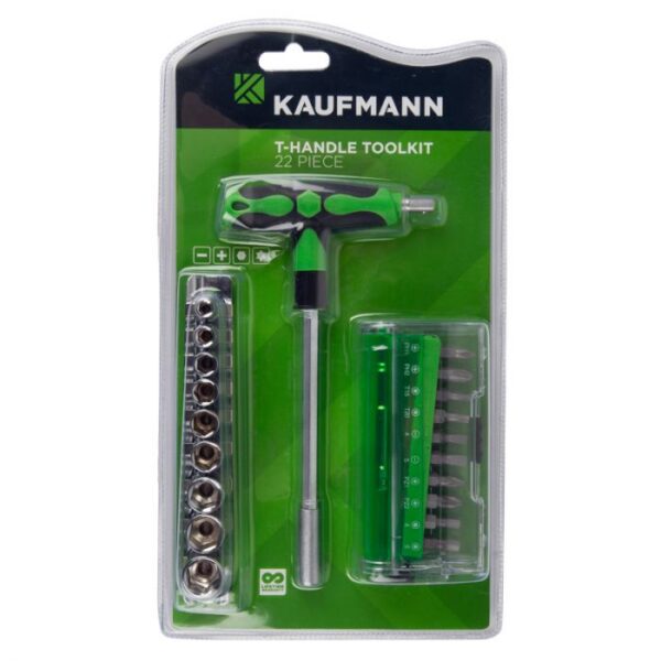 KAUFMANN SOCKET & S/DRIVER BIT 22 PCE
