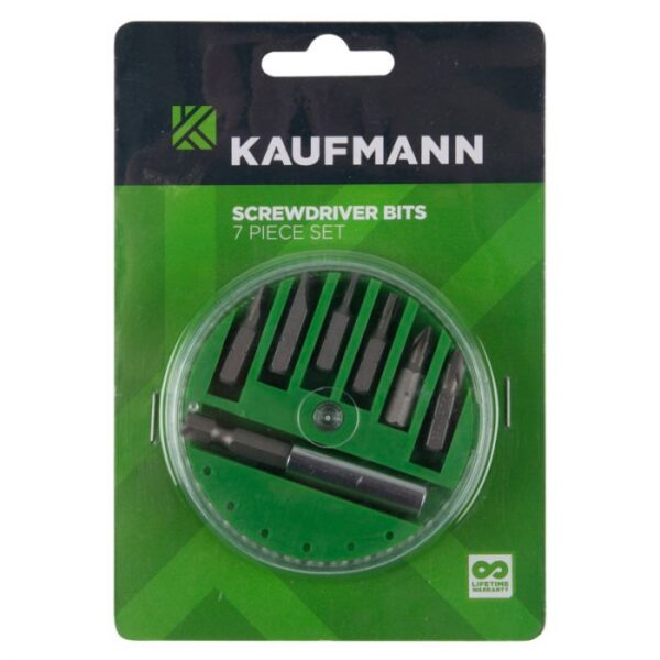 KAUFMANN SCREWDRIVER SET 7 PCE BIT