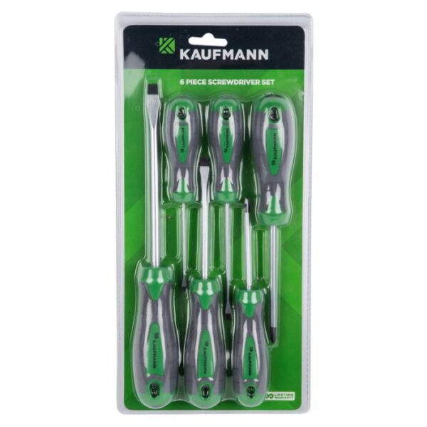 KAUFMANN SCREWDRIVER SET 6 PCE SOFT GRIP