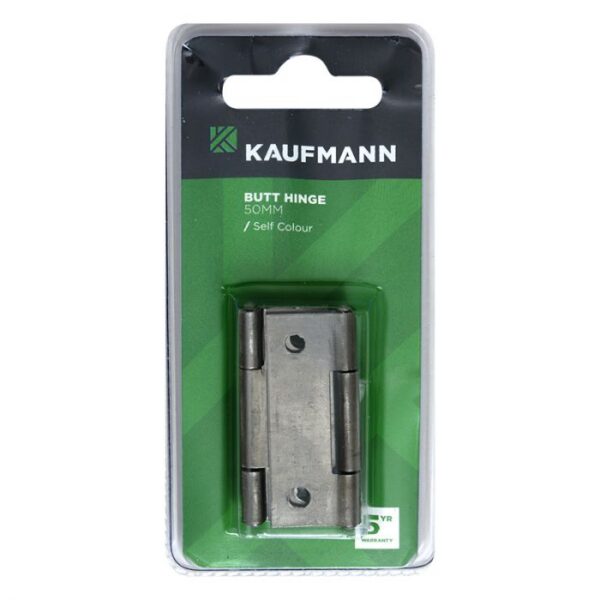 KAUFMANN BUTT HINGE STEEL 50MM SELF COLOUR (PAIR)