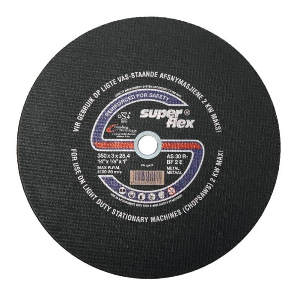SUPERFLEX CUTTING DISC FLAT STEEL 350X3MM