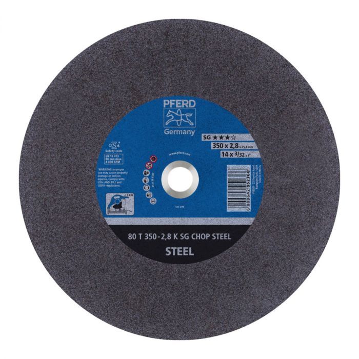 PFERD CUTTING DISC STEEL 350MM SG CHOP 25.4 BORE