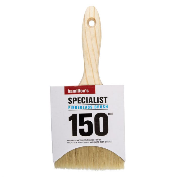 HAMILTONS PAINT BRUSH FIBREGLASS 150MM