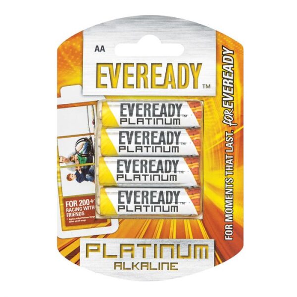 EVEREADY PLATINUM ALKALINE BATTERY LR6 AA 4 PACK