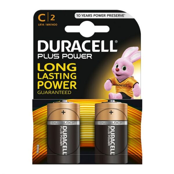 DURACELL BATTERY PLUS C 2 PK