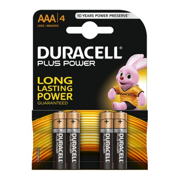 DURACELL BATTERY PLUS AAA 4 PK