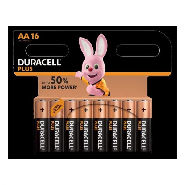 DURACELL BATTERY PLUS AA 16 PK