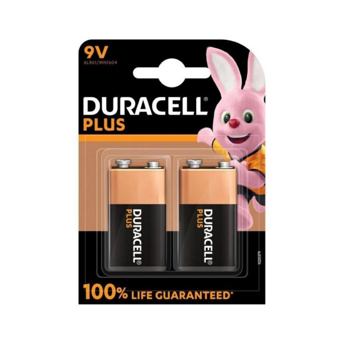 DURACELL BATTERY PLUS 9V 2 PK