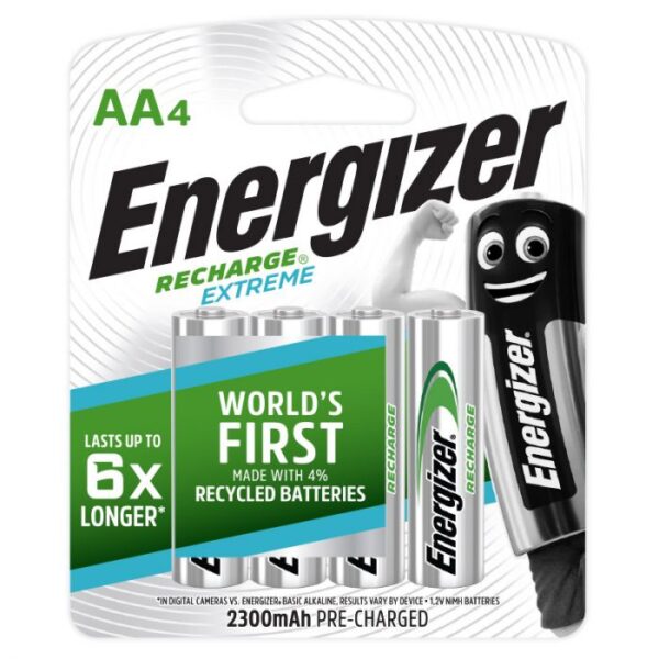 ENERGIZER BATTERY RECHARGE EXTREME AA 4 PK 2300mAh