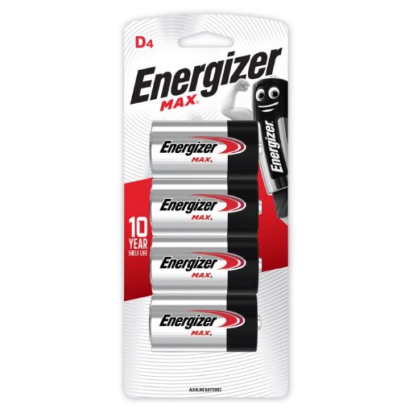 ENERGIZER MAX D - 4 PACK