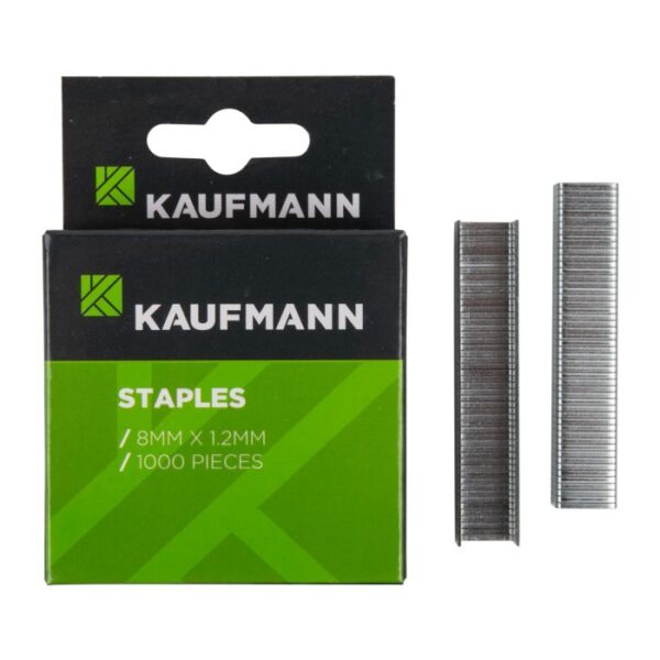 KAUFMANN H/DUTY STAPLES 8MMX1000 P/PACK