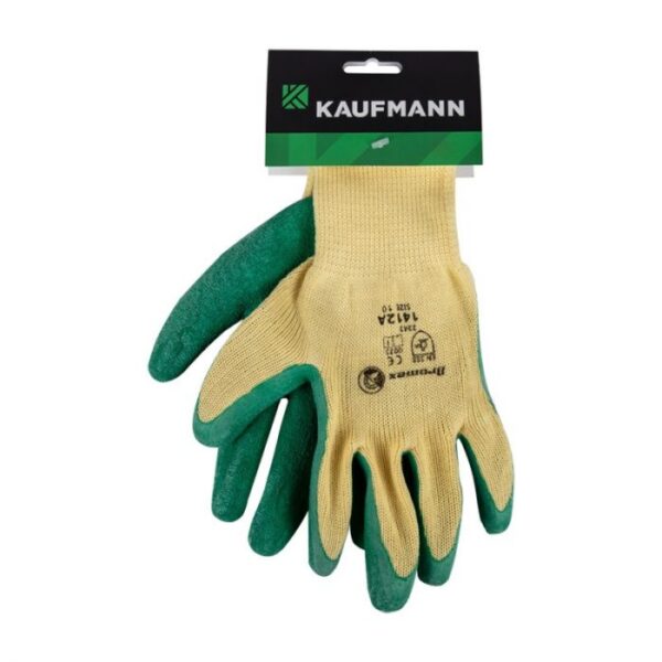 KAUFMANN GLOVE GRIPPER GREEN LATEX COATED