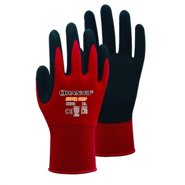 KAUFMANN HANVO GLOVE SUPER GRIP NITRILE HI-VIZ YEL