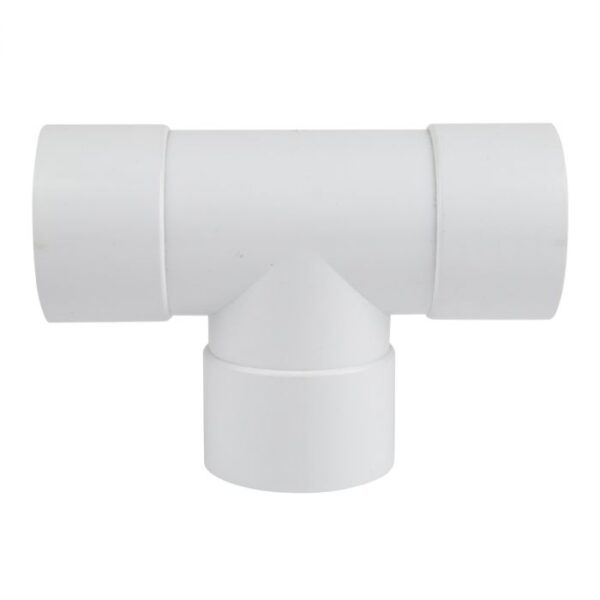 PVC GUTTER ROUND DOWNPIPE JUNCTION 90DEG