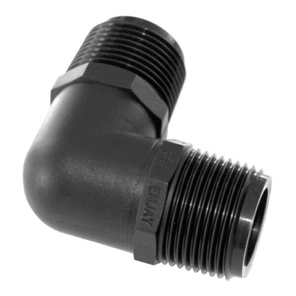 EMJAY ELBOW MALE 15MM BLK