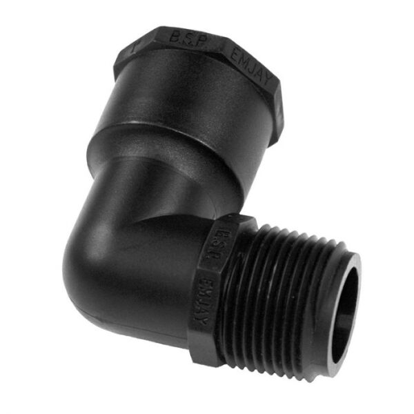 EMJAY POLY MALE TO FEMALE ELBOW 3/4 INCH (20MM)