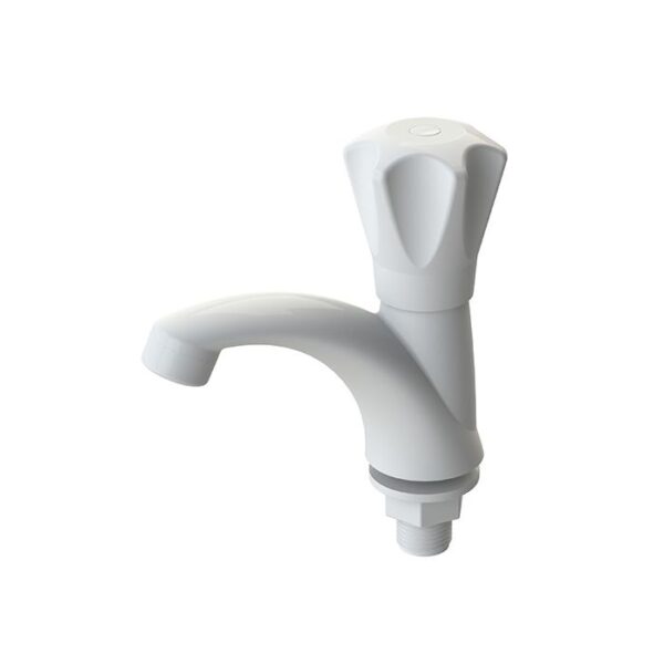 PRO CLOSE PILLAR TAP 15MM WHITE