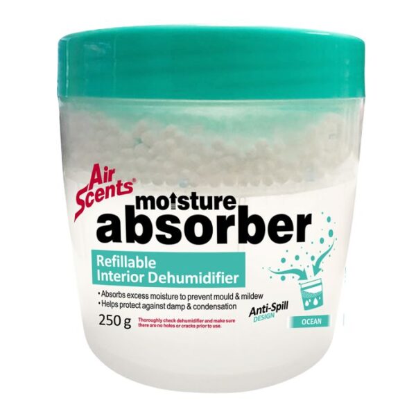 AIR SCENTS MOISTURE ABSORBER REFILLABLE OCEAN 250G