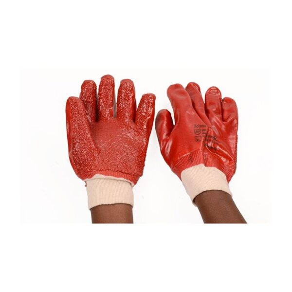 SKUDO GLOVES HEAVY DUTY ROUGH PALM KNIT WRIST