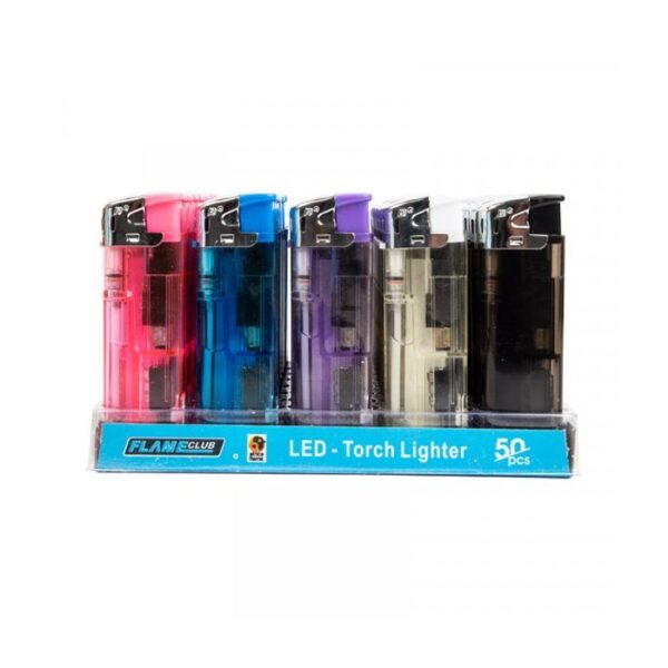 AFRICA FLAME GAS LIGHTER LED TORCH N3 50 PER CTN